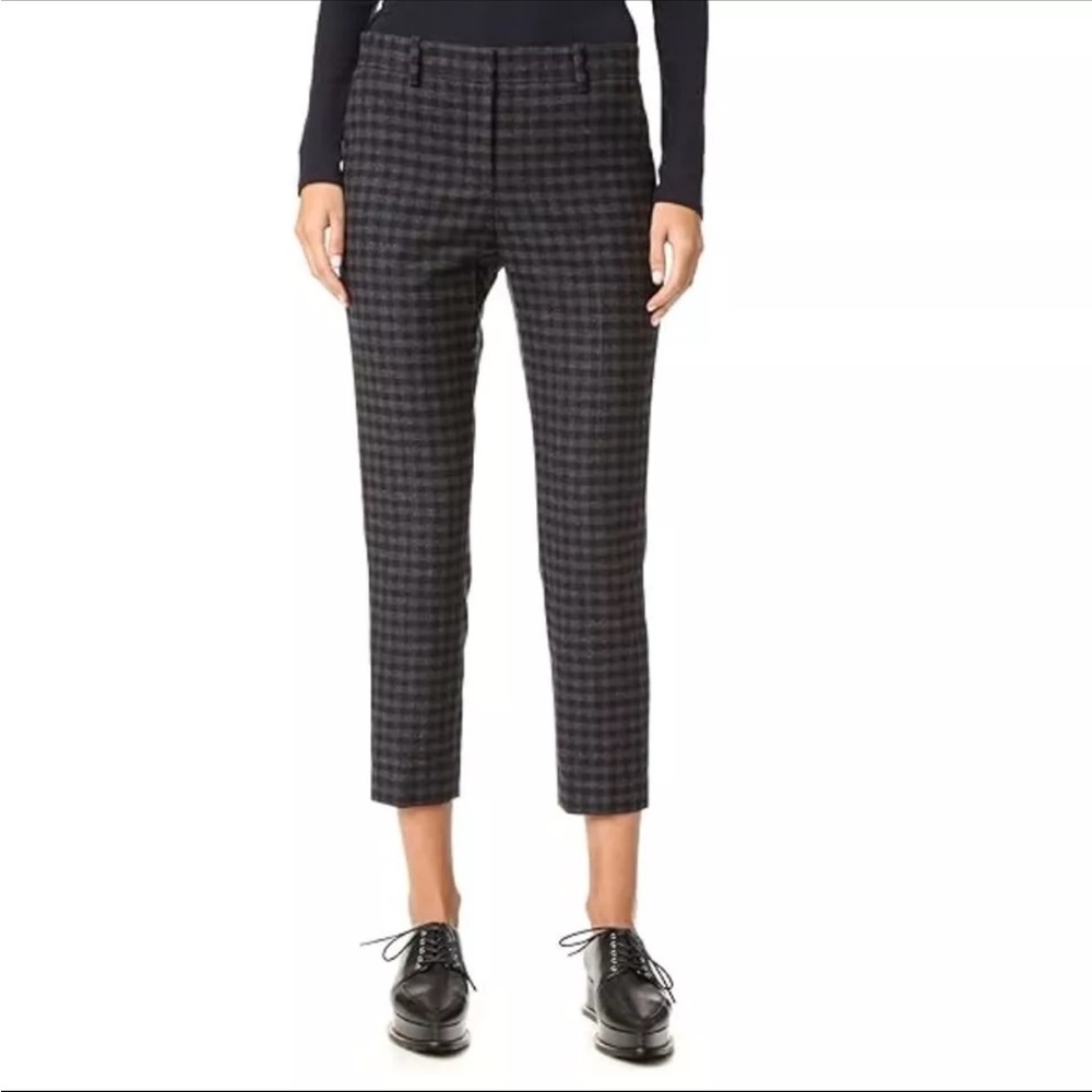 Theory Treeca 2 Brisk Wool Check Pants - Size 4 - image 1